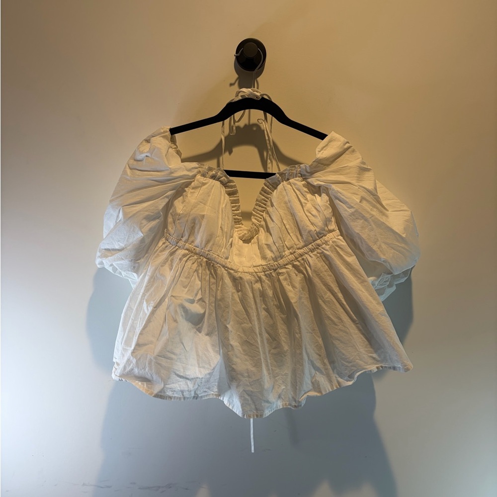 The Garment White Puff-Sleeve Blouse